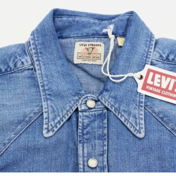 Levi's Vintage Clothing Shorthorn Sawtooth Western Shirt Men's Size S LVC Denim - Picture 5 of 15